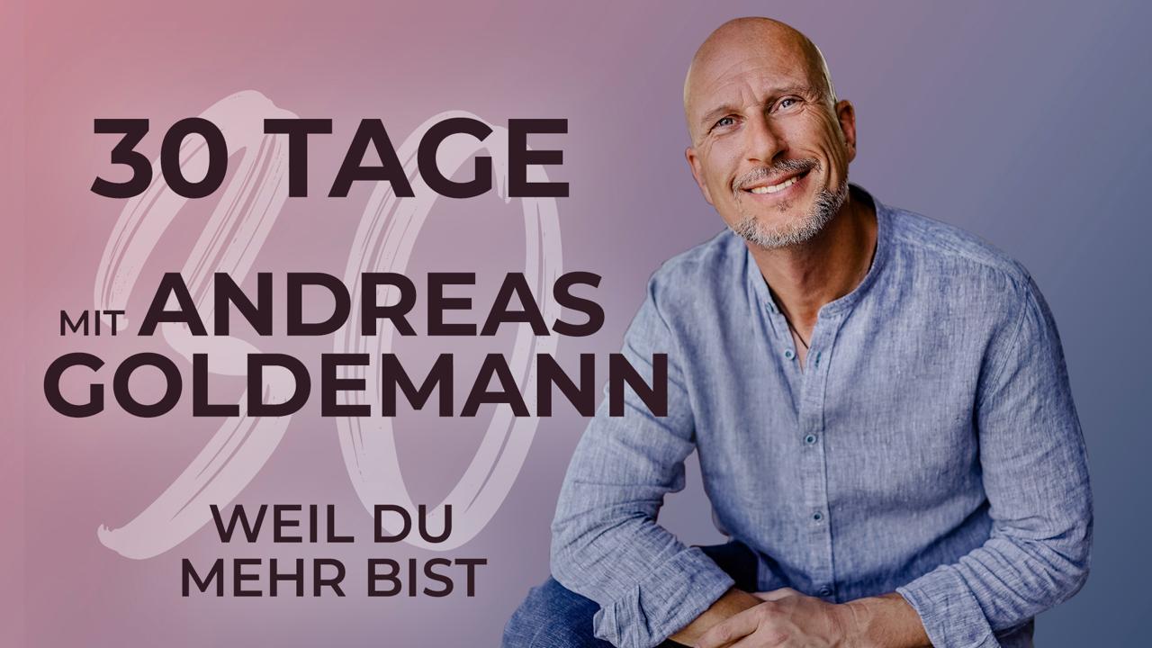 Porträt-Grafik Andreas Goldemann mit Text zum 30-Tage-Programm