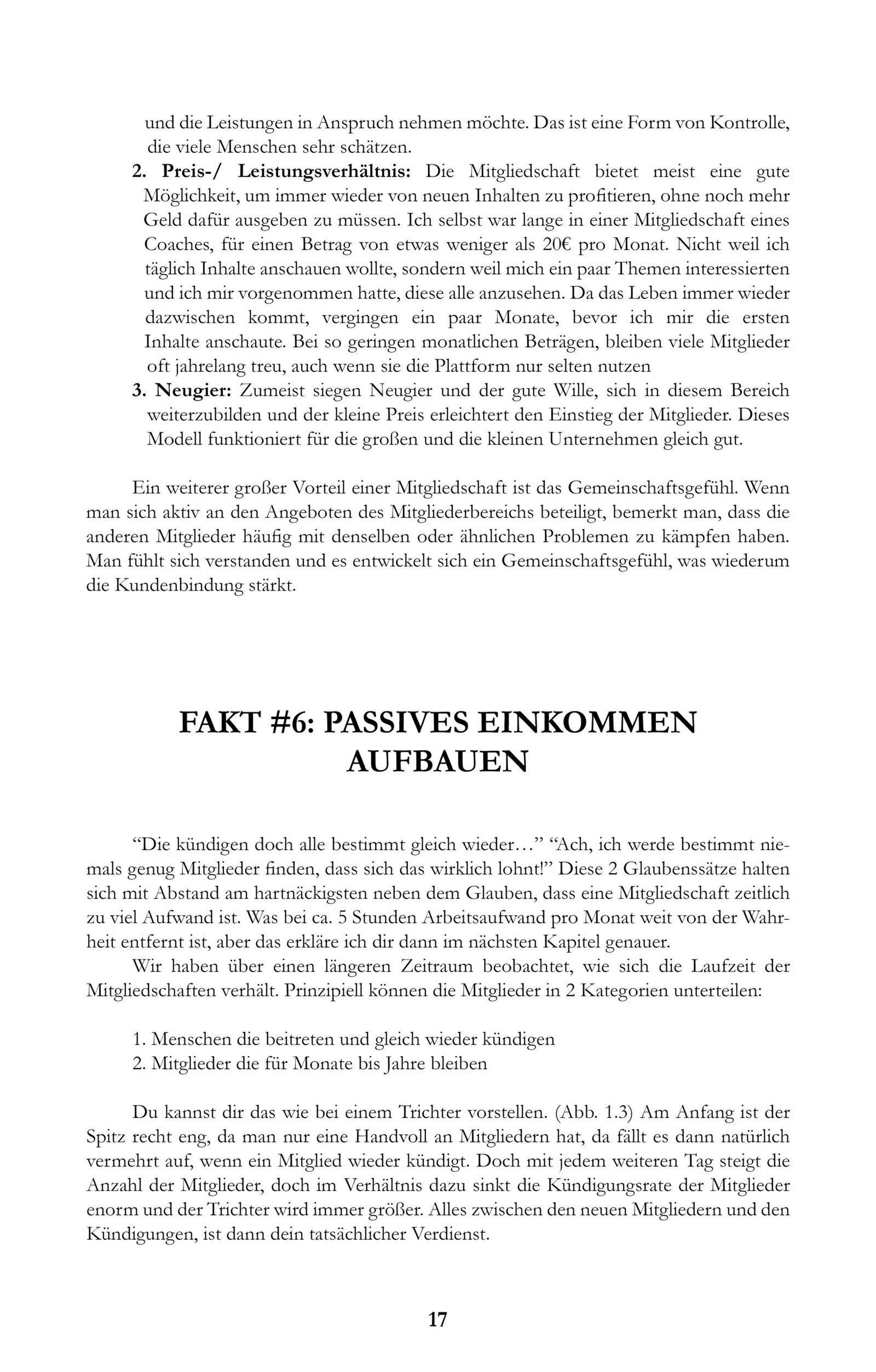 Buchseite mit Fakt #6 Passives Einkommen aufbauen, Erklärtext und Nummerierungen