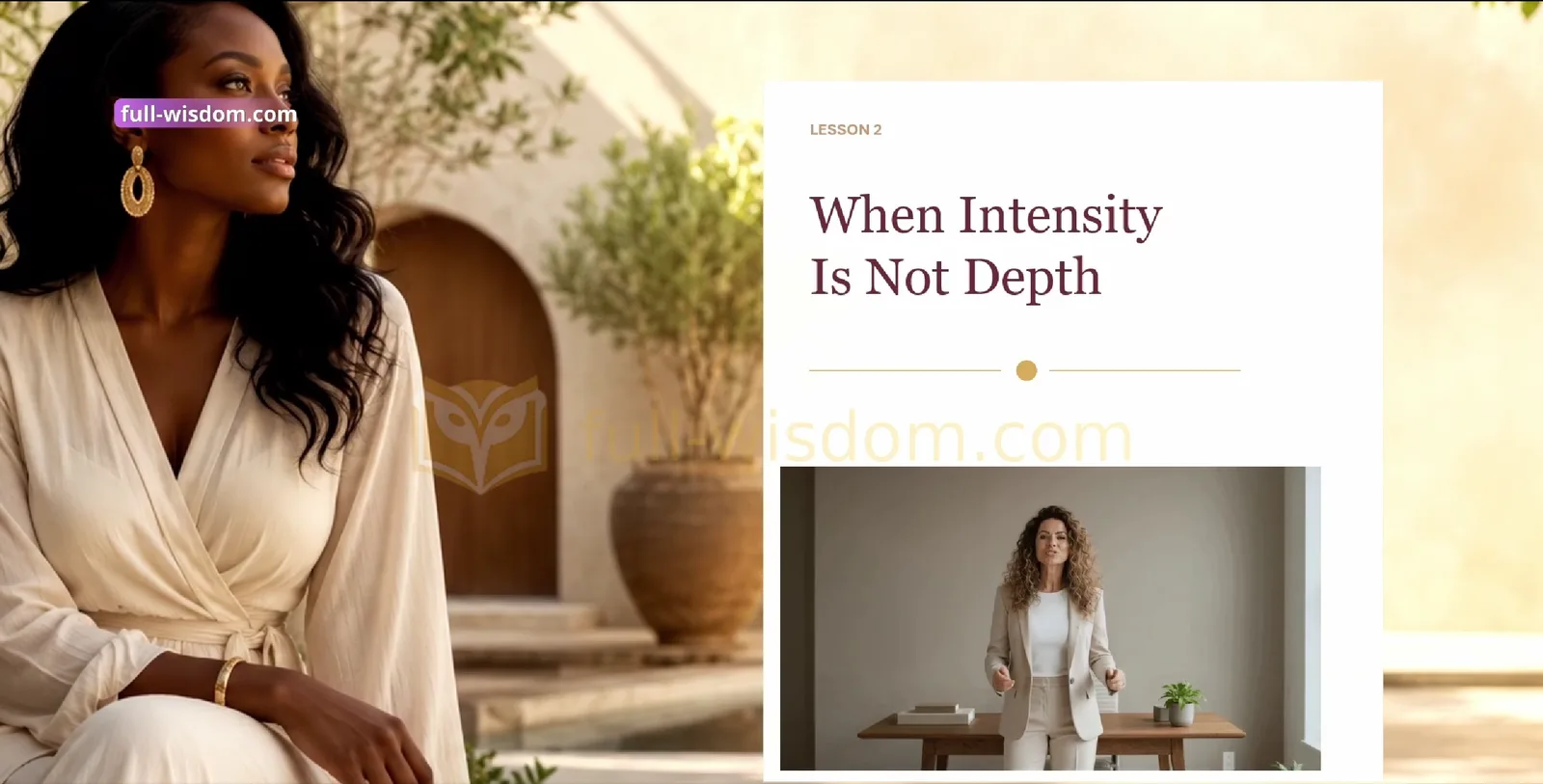 Lektion 2 When Intensity Is Not Depth mit Instruktorin im modernen Wohnraum