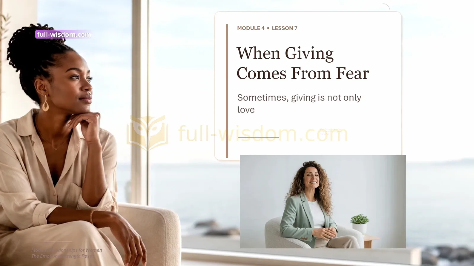 Lektion 7 When Giving Comes From Fear mit Zitat Sometimes giving is not only love