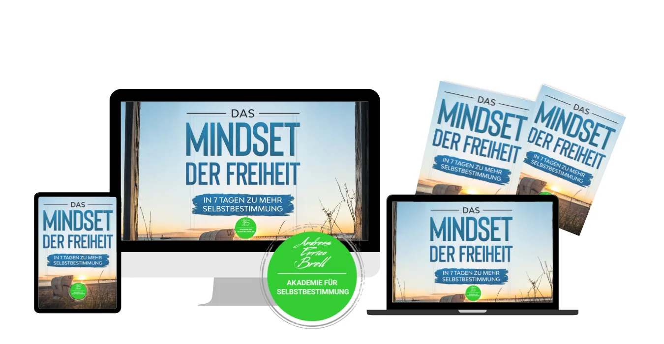Money Flow Akademie-Training Mockup auf mehreren Geräten mit grünem Logo-Kreis