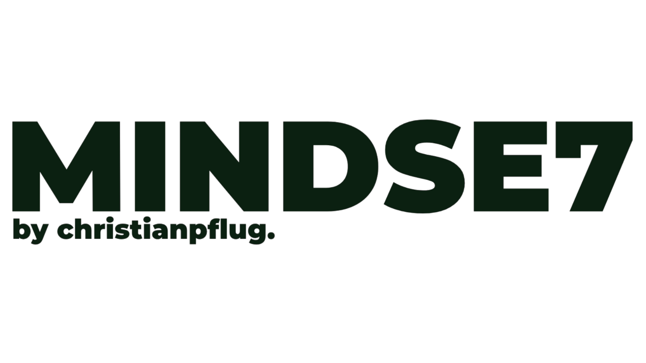 MINDSE7 Logo Schriftzug mit Untertitel by christianpflug auf weißem Hintergrund