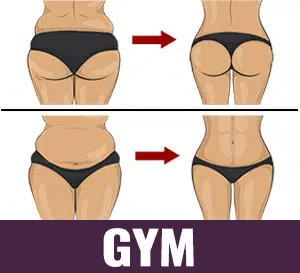 Trainingsplan Bauch Beine Po Gym Vorher-Nachher Vergleich weibliche Figur