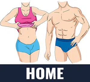 Trainingsplan Geübte Home - Fitness-Illustration mit muskulösen Körpern