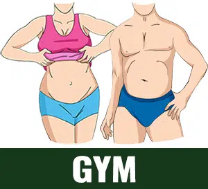 Fitness-Icons für Gym-Training mit Frau und Mann in Trainingskleidung