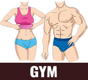 Fortgeschritten Trainingsplan Gym mit sehr definierter Frau und muskulösem Mann