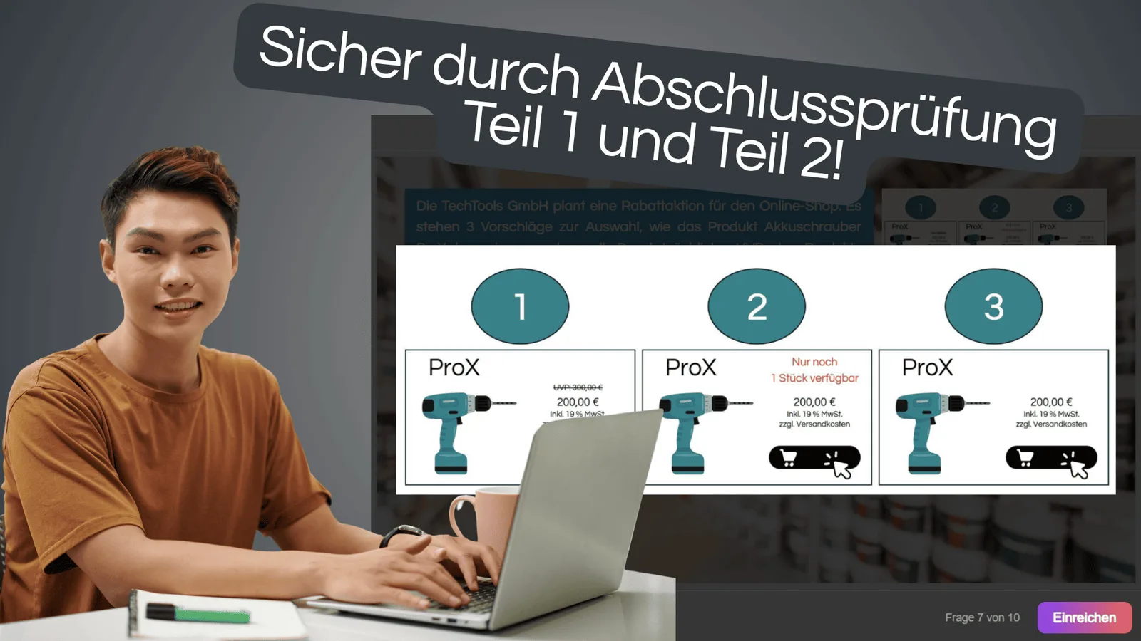 Produktmockup MyDigiAcademy Lernapp E-Commerce IHK-Prüfungsvorbereitung 2026