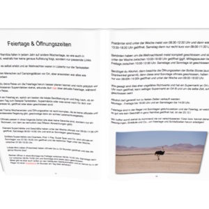 eBook-Seite über Feiertage und Öffnungszeiten mit Strauß-Foto