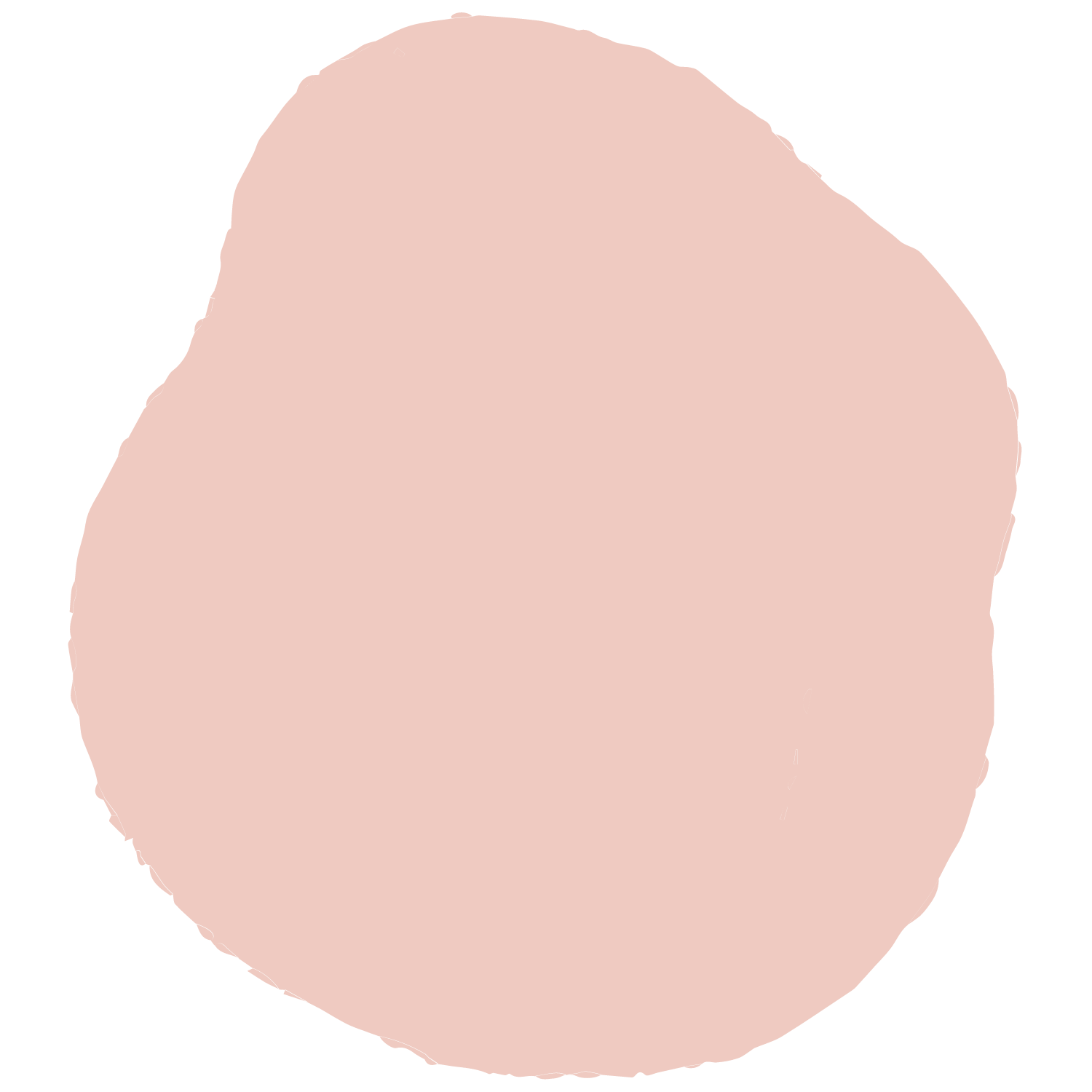 Abstrakte rosa organische Form für Kursdesign