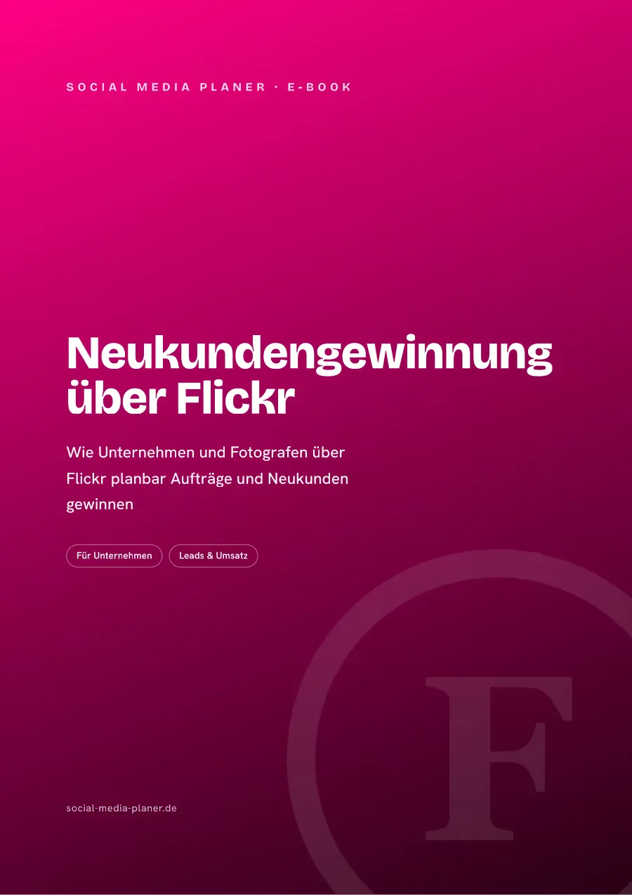 E-Book Cover Neukundengewinnung über Flickr vom Social-Media-Planer