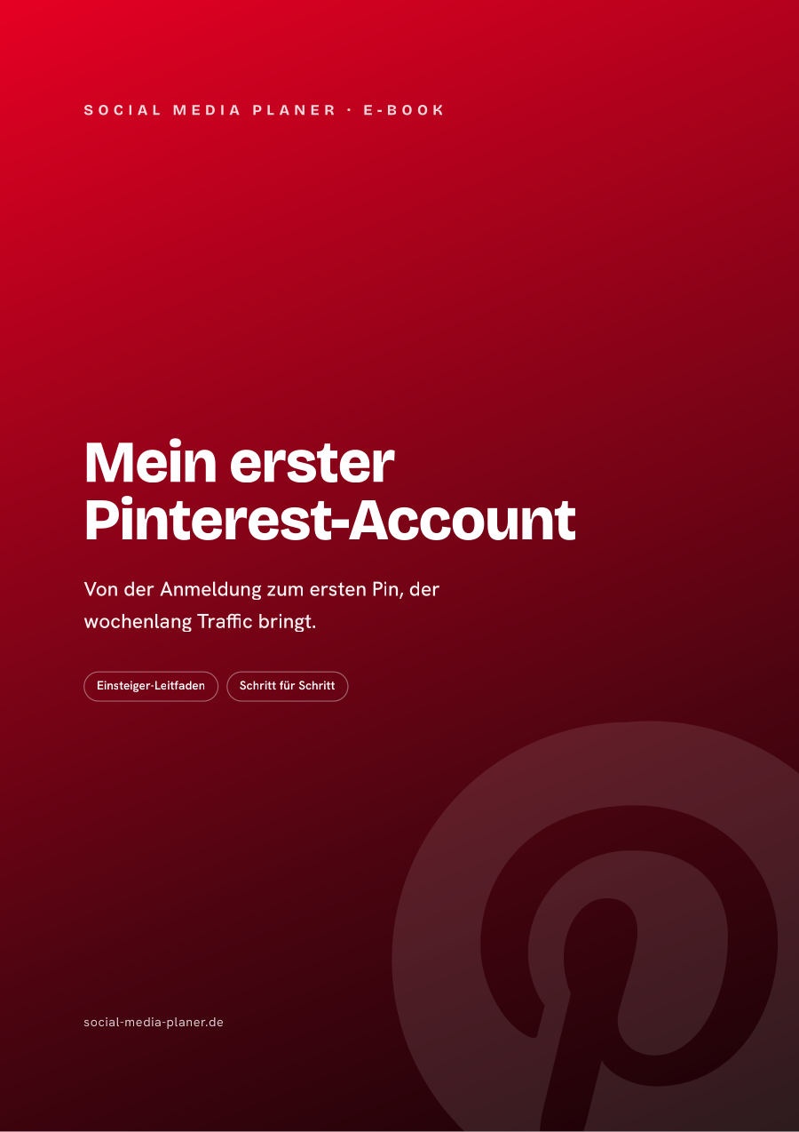 E-Book-Cover Mein erster Pinterest-Account mit Einsteiger-Navigation und Schritt-für-Schritt Anleitung