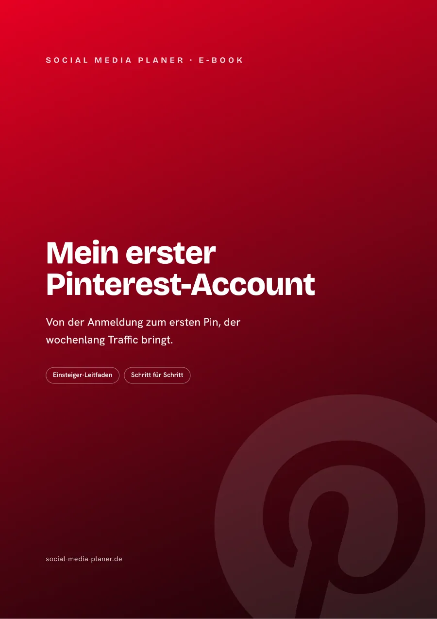 E-Book-Cover Mein erster Pinterest-Account mit Subtitle und Call-to-Action Buttons