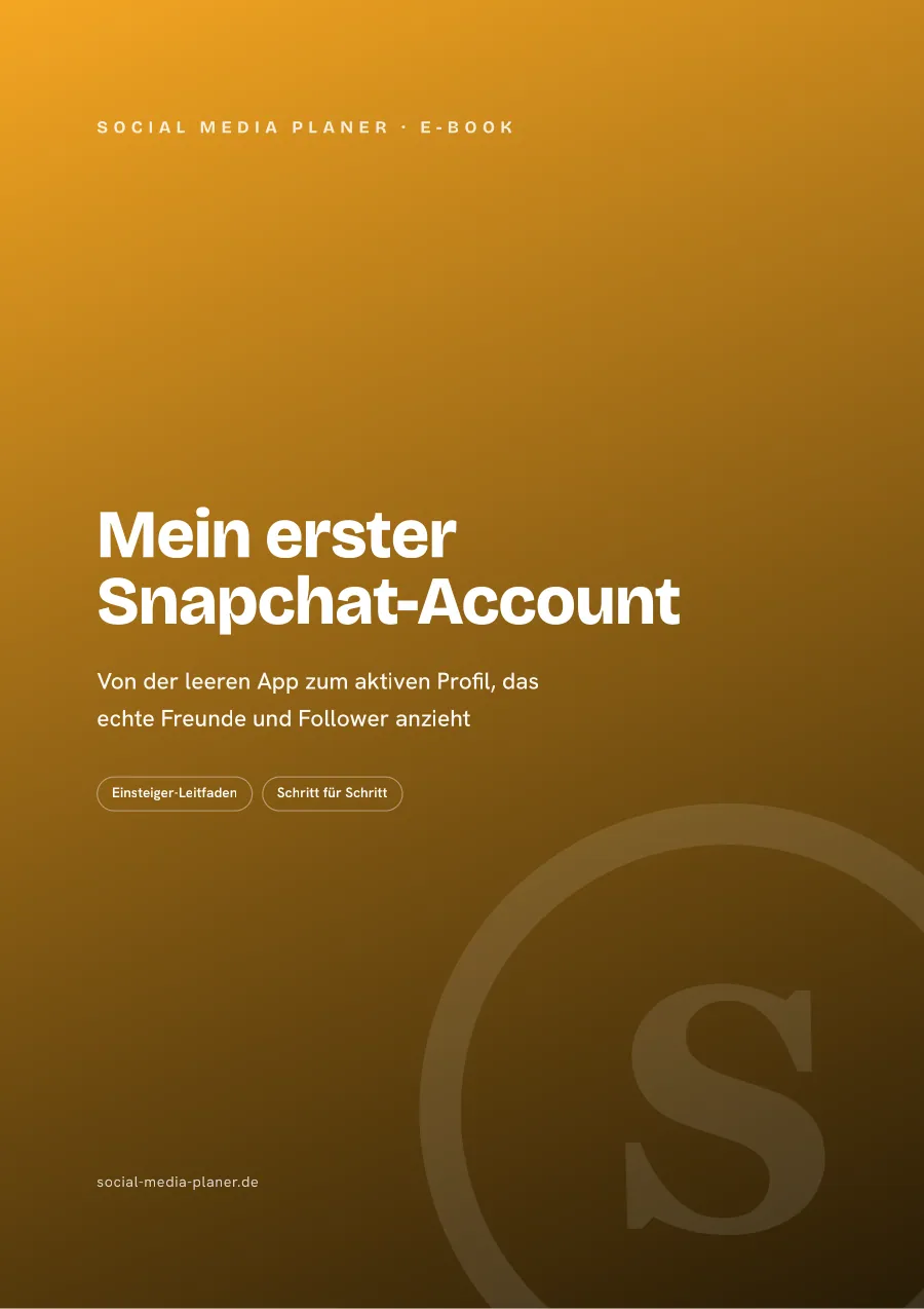 E-Book-Cover Mein erster Snapchat-Account mit Subheadline und Lernpfad-Buttons