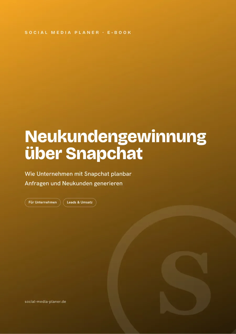 E-Book Cover Neukundengewinnung über Snapchat von Social-Media-Planer
