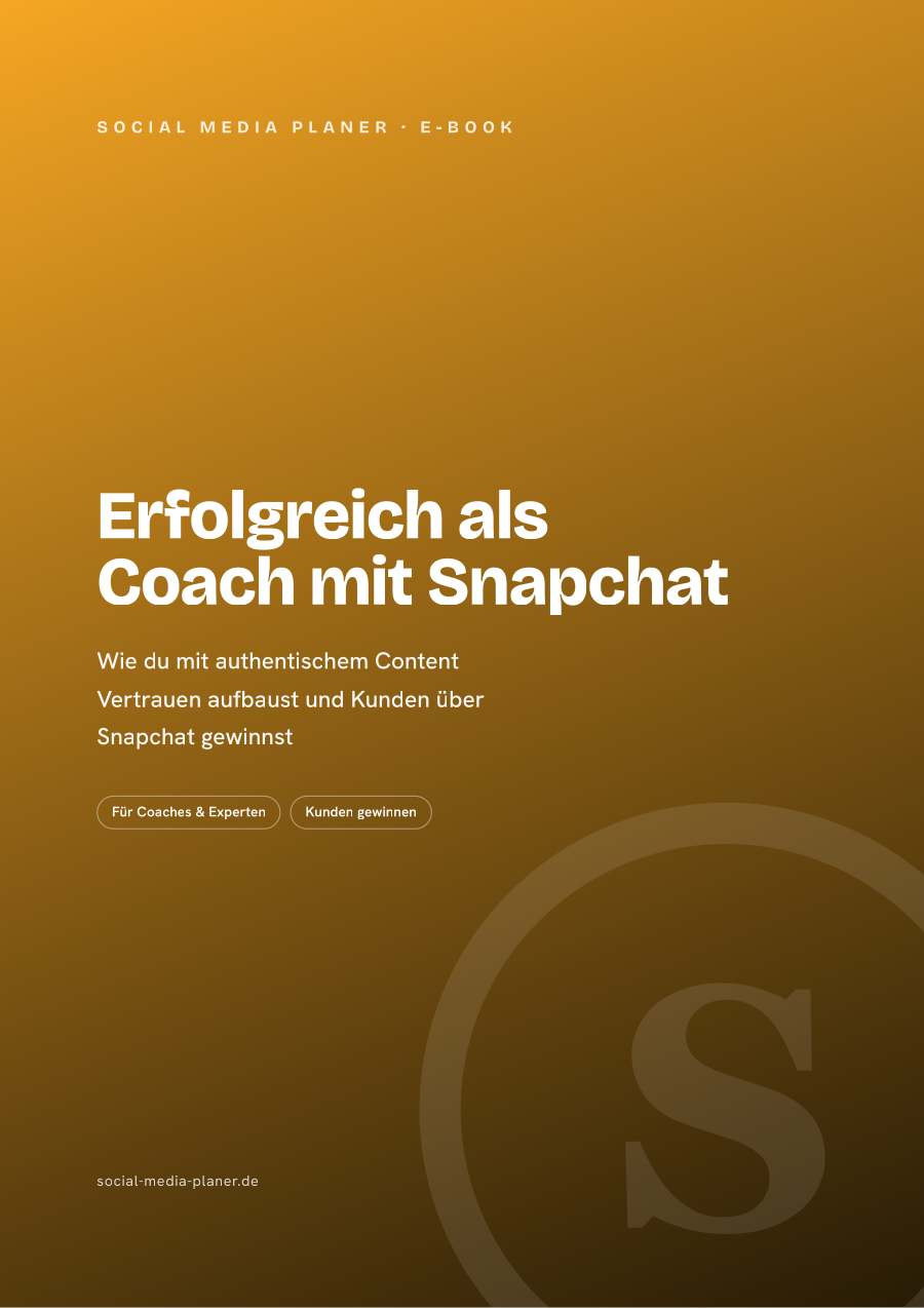 E-Book-Cover Erfolgreich als Coach mit Snapchat mit Zielgruppen-Segmentierung und Design-Elements