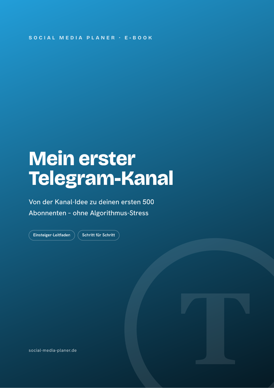 E-Book Cover Mein erster Telegram-Kanal als Hero-Darstellung