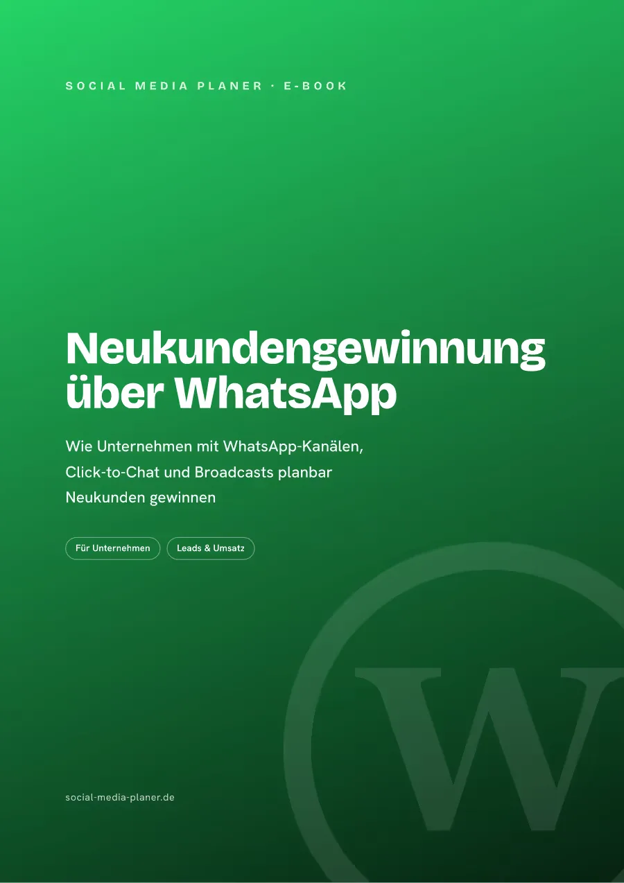 E-Book Neukundengewinnung über WhatsApp von Social-Media-Planer