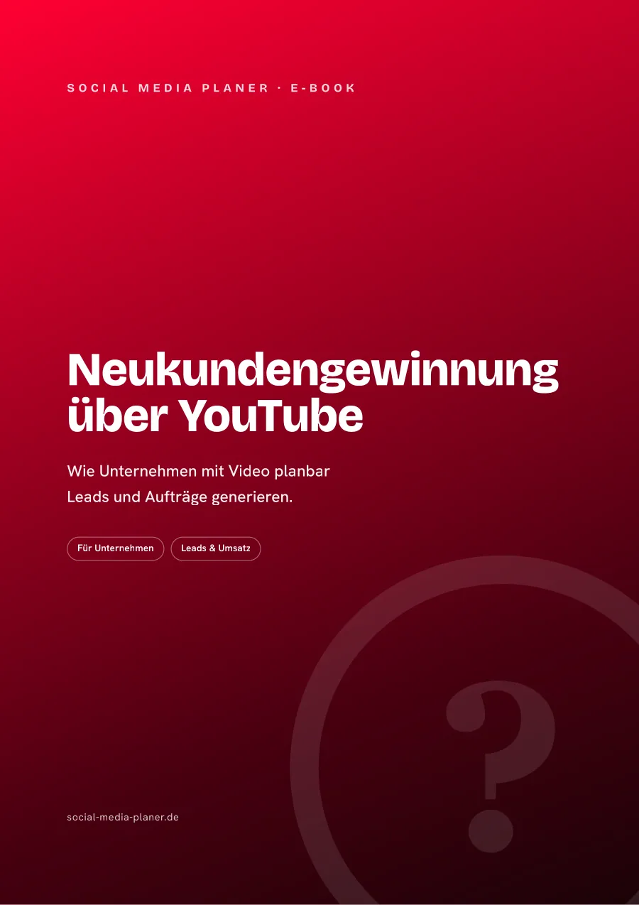 E-Book-Cover Neukundengewinnung über YouTube vom Social-Media-Planer