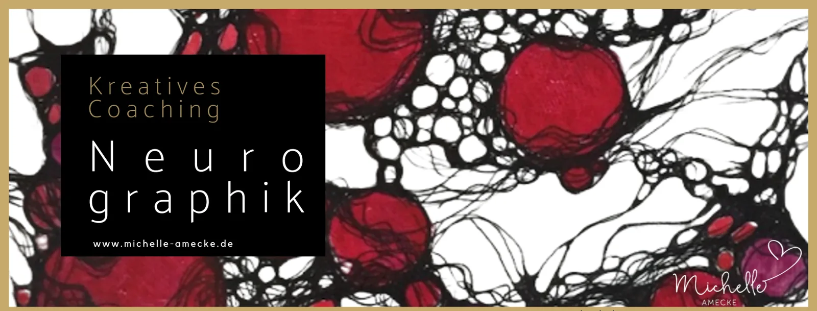Kreative Neurographik-Illustration mit abstrakten roten und schwarzen Formen auf weißem Grund