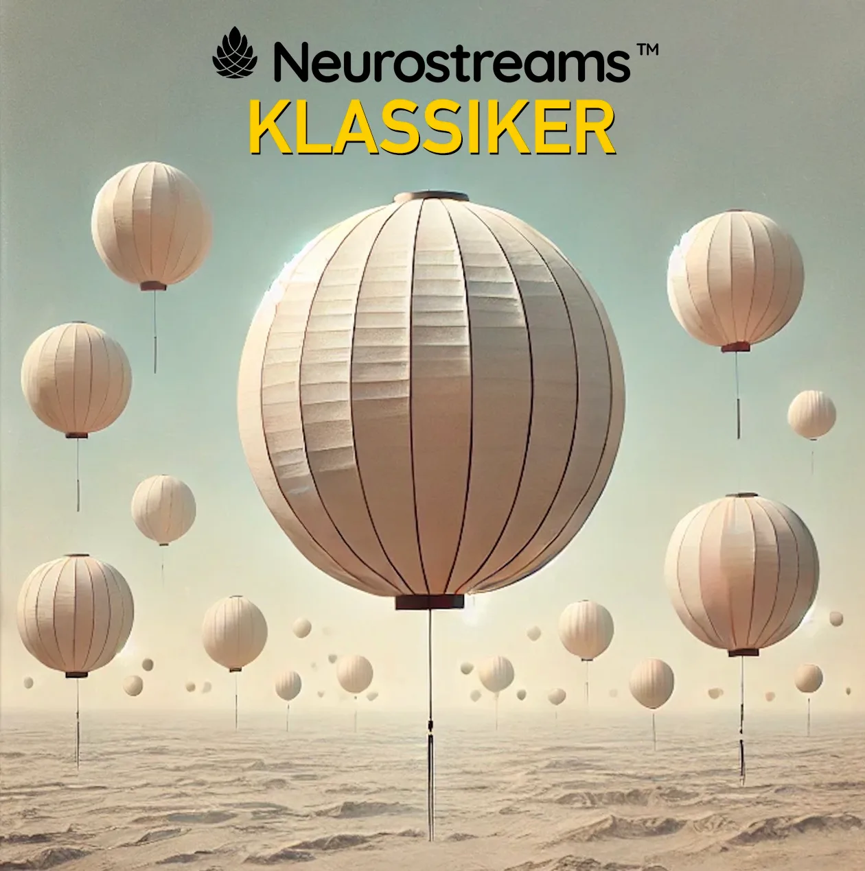 Neurostreams Klassiker Produktcover mit Ballon-Illustration und gelbem Titel