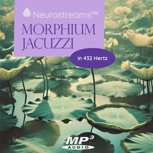 Morphium Jacuzzi 432 Hertz Cover mit Lotosblüten-Teich und purpurnem Oval