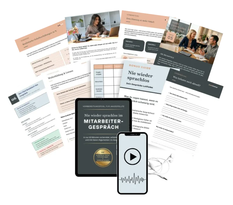 Nie wieder sprachlos im Mitarbeitergespräch – Workbook mit Audios