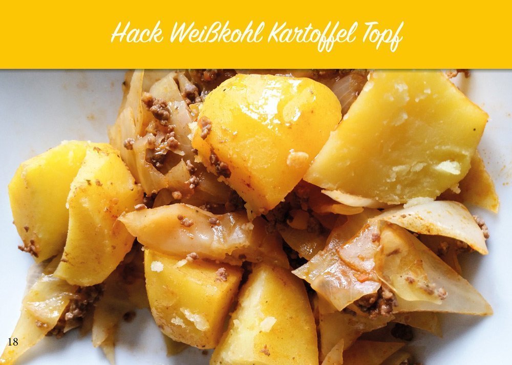 Rezept Hack Weißkohl Kartoffel Topf mit würzigen Kartoffeln und Hackfleisch in Topf