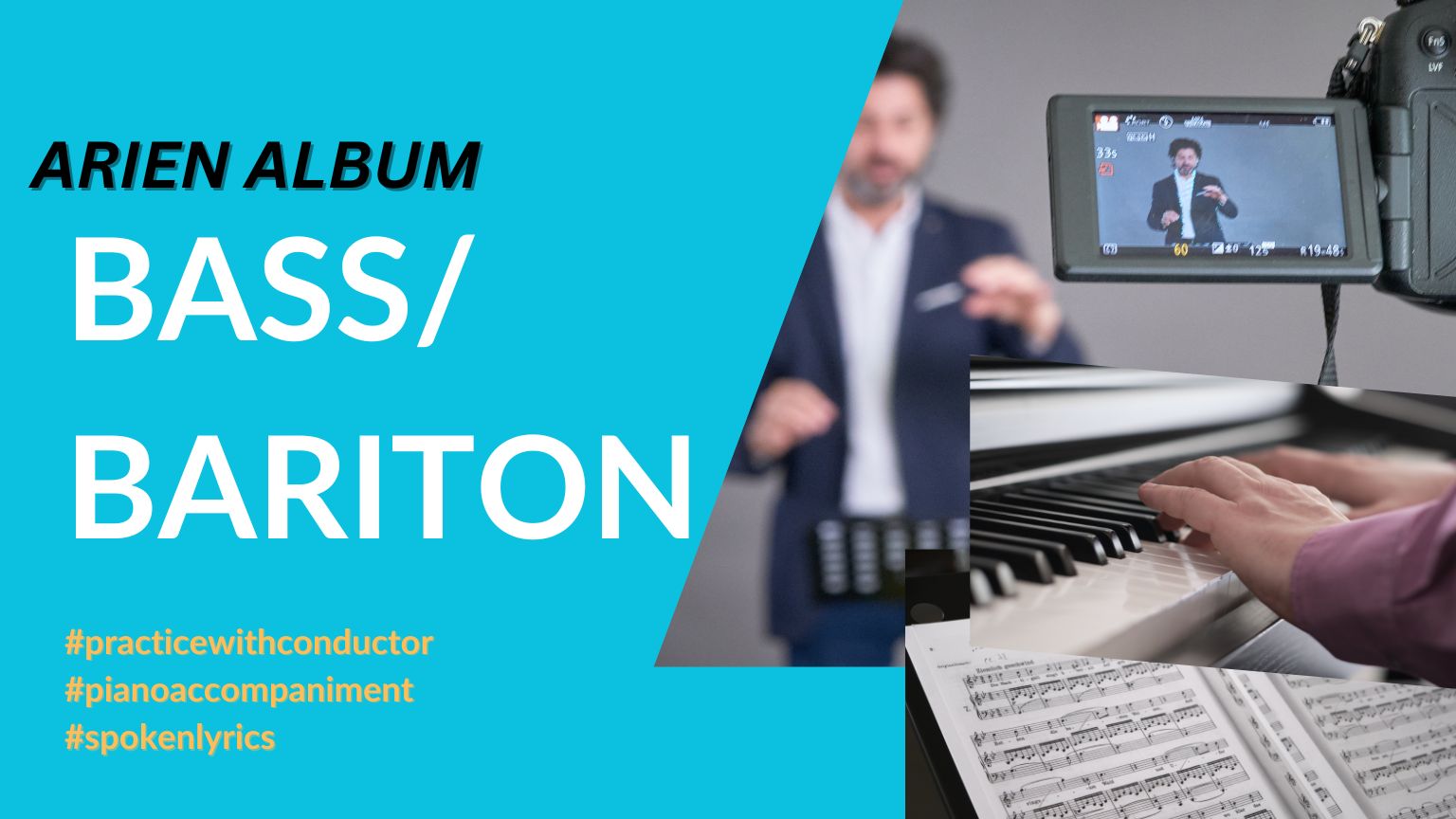 Arien-Album Bass-Bariton mit Conductor, Piano-Begleitung und Lyriken