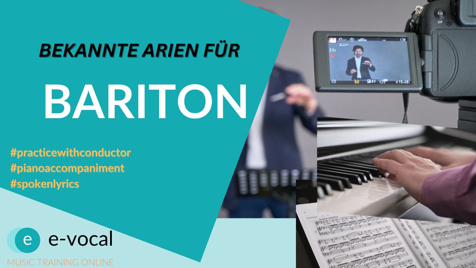 Bekannte Arien für Bariton mit Conductor-Training, Piano-Begleitung und Lyriken