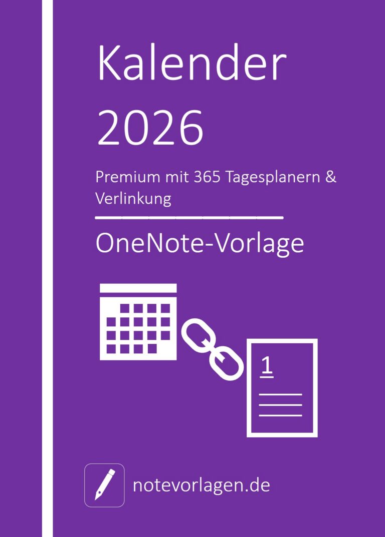 OneNote Kalender 2026 – Vorlagenpaket zur Jahresplanung