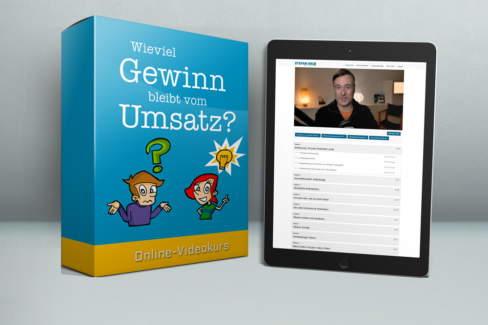 Online Beratung mit Stefan Weiss zum Thema Gewinn vom Umsatz