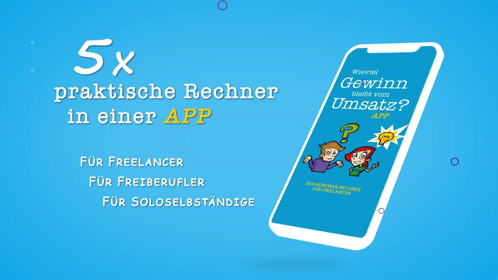 Wieviel Gewinn bleibt vom Umsatz - Rechner App Tagesatz Stundensatz Honorar Kalkulation - Stefan Weiss