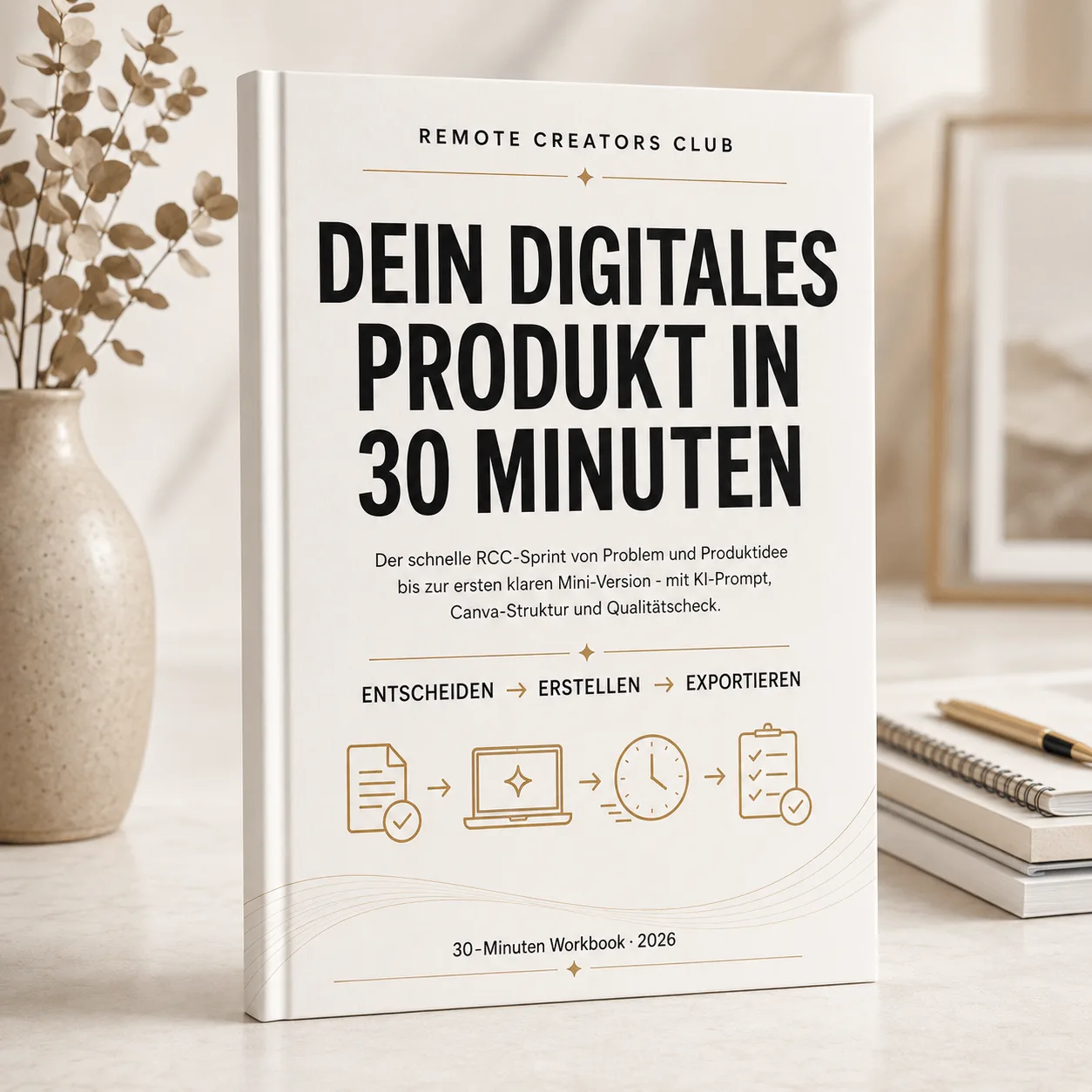 Online-Business Starterplan – Workbook zur Selbstständigkeit 9 Dein digitales Produkt in 30 Minuten Workbook mit Sprint-Anleitung