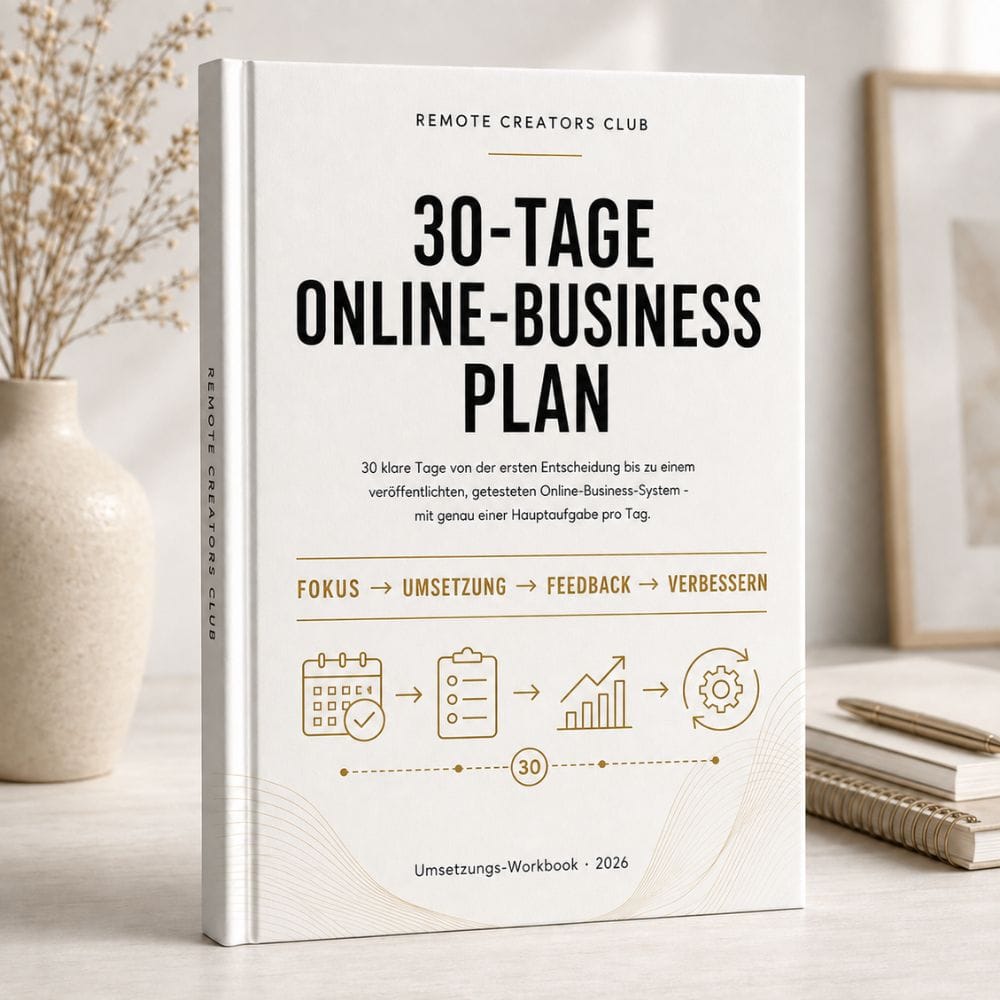 Online-Business Starterplan – Workbook zur Selbstständigkeit 5 30-Tage Online-Business Plan Workbook mit Fokus-Umsetzung-Feedback-Verbesserung Zyklus