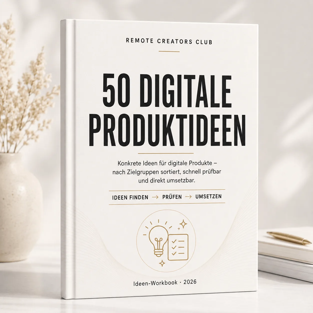 Online-Business Starterplan – Workbook zur Selbstständigkeit 8 50 Digitale Produktideen Workbook mit Ideenfindung-Prüfung-Umsetzung