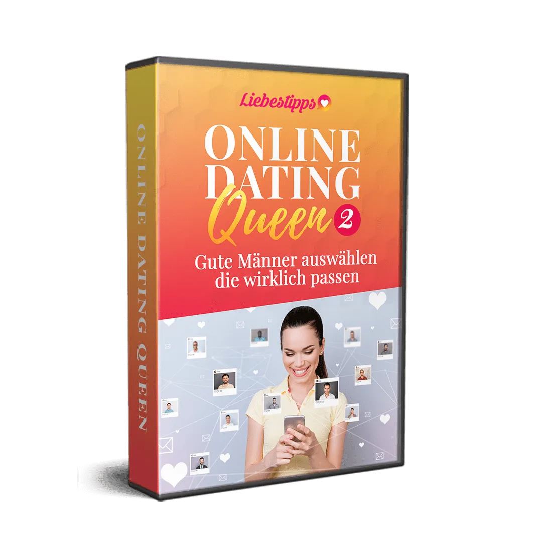 DVD-Box Online Dating Queen 2 mit Modul-Titel Gute Männer auswählen die wirklich passen, Frau bei der Profilauswahl auf Smart
