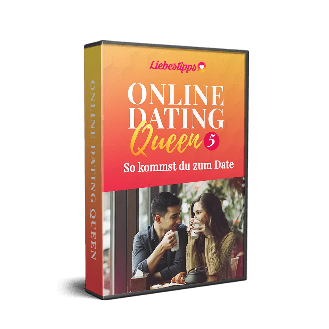 DVD-Box Online Dating Queen 5 mit Modul-Titel So kommst du zum Date, Paar beim Kaffee trinken im Café
