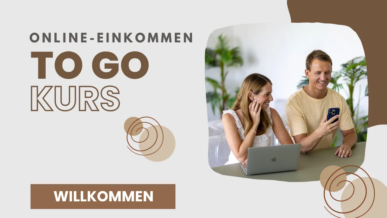 Online-Einkommen to go Kurs Hero Banner mit Ehepaar