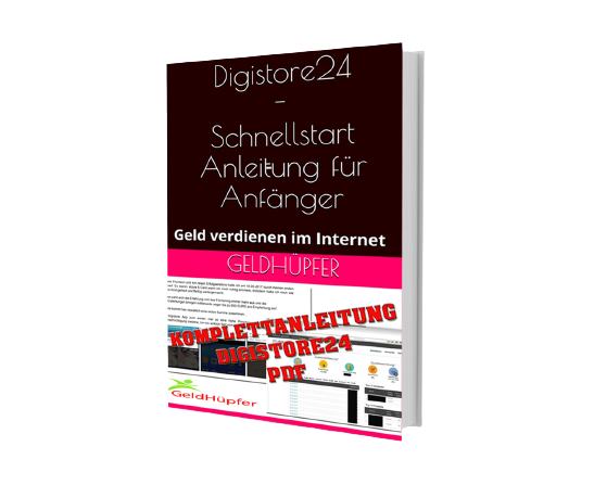 E-Book Cover Digistore24 Schnellstart Anleitung für Anfänger mit GeldHüpfer Branding und PDF-Kennzeichnung
