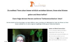 Online Workshop Tierkommunikation – Ansicht der Verkaufsseite