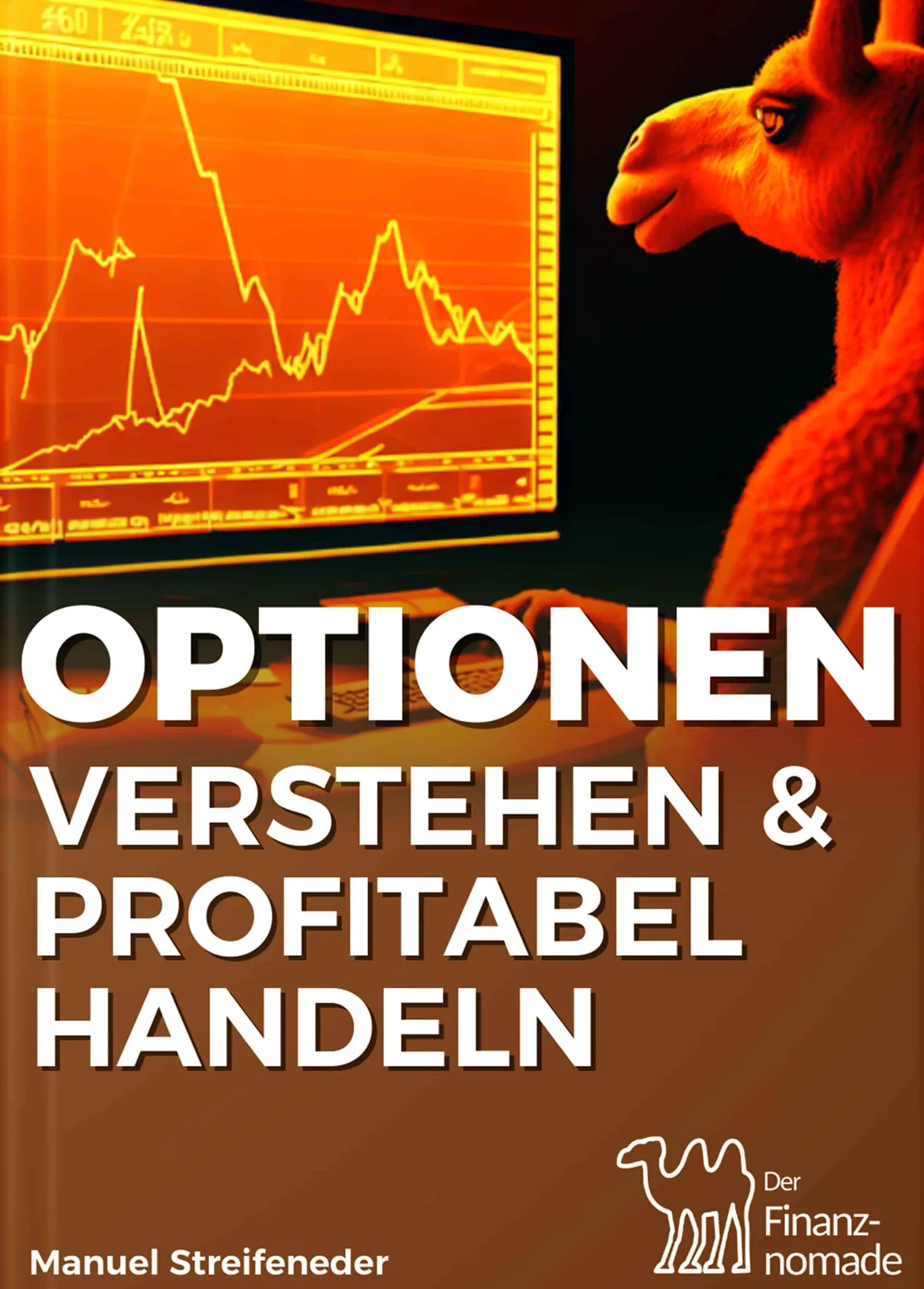 Optionen verstehen & profitabel handeln – E-Book zum Optionshandel 4 eBook-Cover Optionen verstehen und profitabel handeln mit rotem Dragon und Kurschart