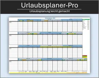 Urlaubsplaner-Pro Banner mit Jahresübersicht Urlaubsplanung