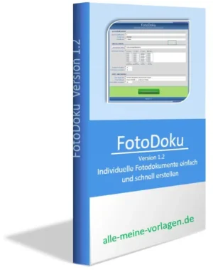 FotoDoku Version 1.2 Softwarecover für individuelle Fotodokumente