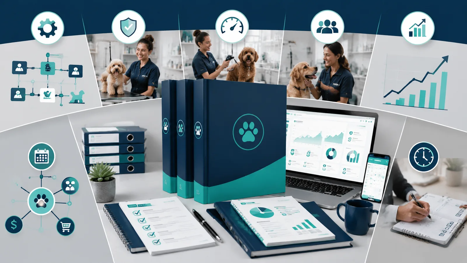 Integriertes System mit Managen-Funktionen, Dateien, Dashboards und mobiler Nutzung