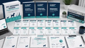 Umfassendes Bundle mit Handbüchern, PDF-Vorlagen und Checklisten für Pet Grooming