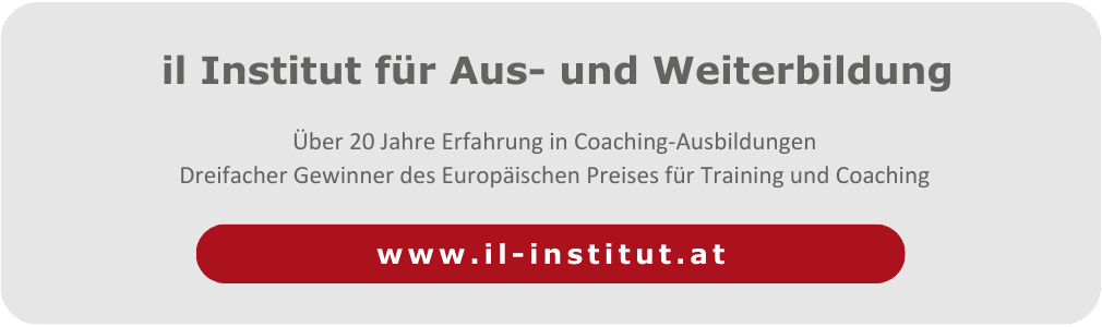 il Institut für Aus- und Weiterbildung Banner mit Website www.il-institut.at