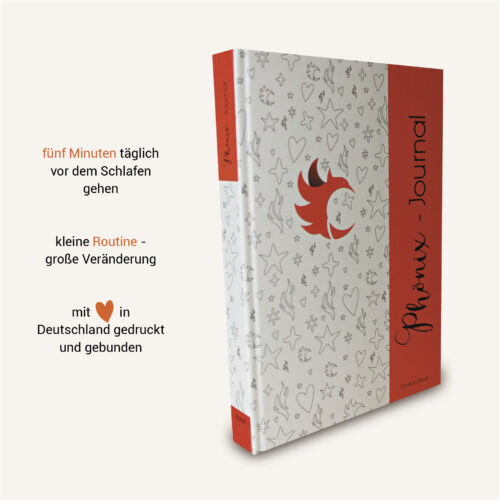 Phönix-Journal Buch-Cover von Christian Dänzer mit rotem Phönix-Logo und Muster-Design
