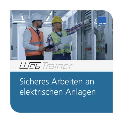 Photovoltaikanlagen normkonform errichten – Photovoltaik-Fachbuch 1 Web-Trainer-Kurs-Cover für sicheres Arbeiten an elektrischen Anlagen