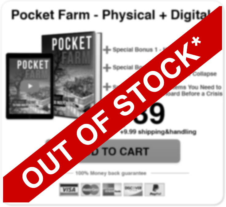 Pocket Farm Physical und Digital Paket mit rotem Ausverkauft-Banner