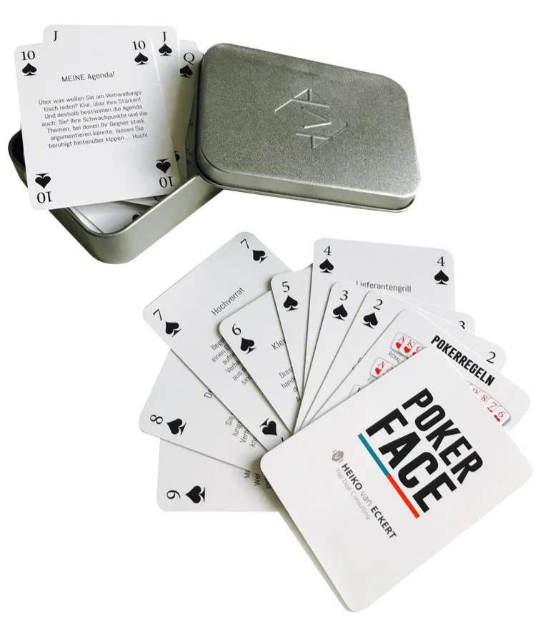 Pokerset – Kartenset mit Verhandlungstaktiken von Heiko van Eckert